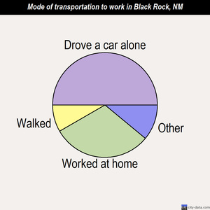 Black Rock mode of transportation to work chart