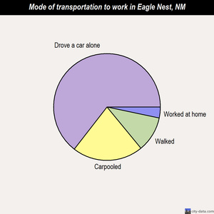 Eagle Nest mode of transportation to work chart