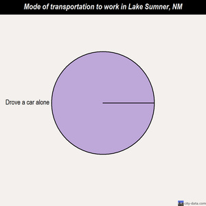Lake Sumner mode of transportation to work chart
