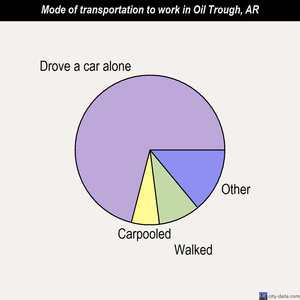 Oil Trough mode of transportation to work chart