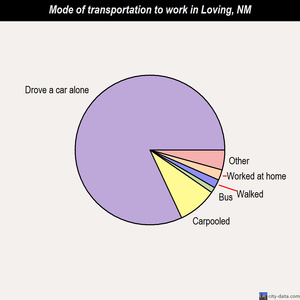 Loving mode of transportation to work chart