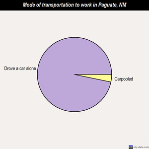 Paguate mode of transportation to work chart