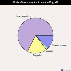 Roy mode of transportation to work chart