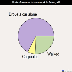 Salem mode of transportation to work chart