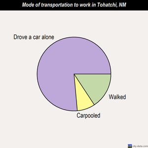 Tohatchi mode of transportation to work chart