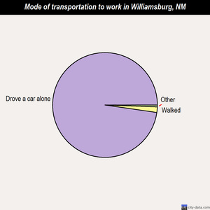 Williamsburg mode of transportation to work chart