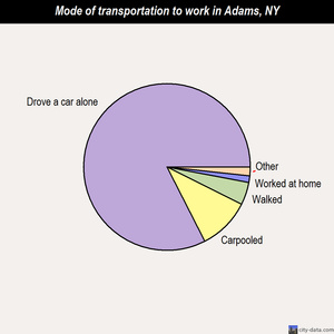 Adams mode of transportation to work chart