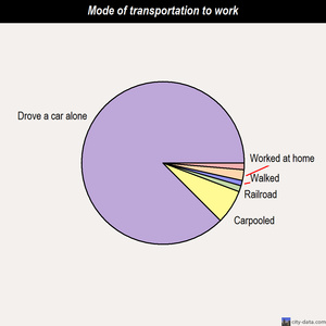 Beaverdam Lake-Salisbury Mills mode of transportation to work chart
