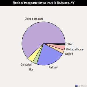 Bellerose mode of transportation to work chart