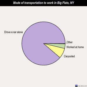Big Flats mode of transportation to work chart