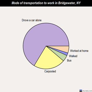 Bridgewater mode of transportation to work chart