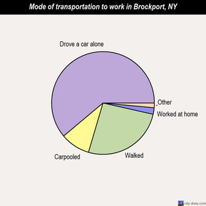 Brockport mode of transportation to work chart