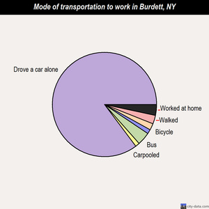 Burdett mode of transportation to work chart