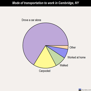 Cambridge mode of transportation to work chart