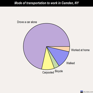 Camden mode of transportation to work chart