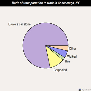 Canaseraga mode of transportation to work chart