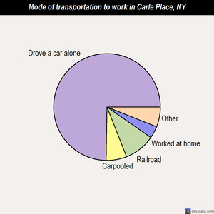 Carle Place mode of transportation to work chart