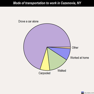 Cazenovia mode of transportation to work chart