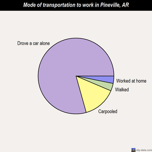 Pineville mode of transportation to work chart