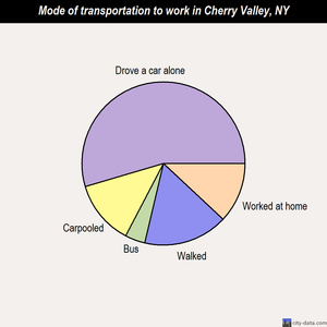 Cherry Valley mode of transportation to work chart