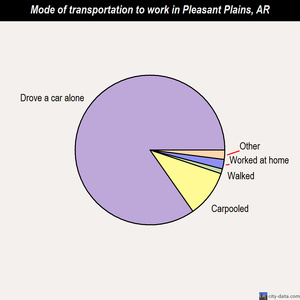 Pleasant Plains mode of transportation to work chart