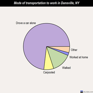 Dansville mode of transportation to work chart