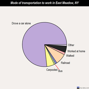 East Meadow mode of transportation to work chart
