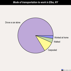 Elba mode of transportation to work chart