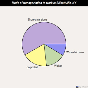 Ellicottville mode of transportation to work chart
