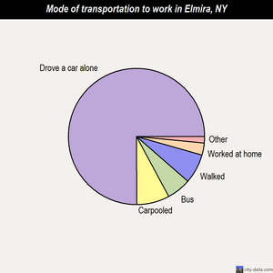 Elmira mode of transportation to work chart