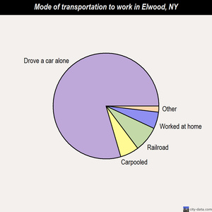 Elwood mode of transportation to work chart