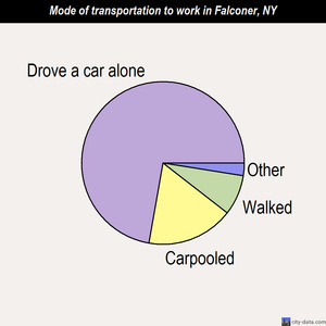 Falconer mode of transportation to work chart