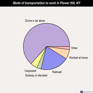 Flower Hill mode of transportation to work chart