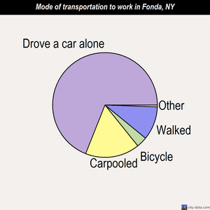 Fonda mode of transportation to work chart
