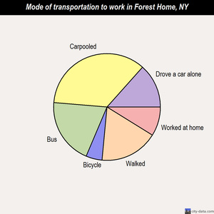 Forest Home mode of transportation to work chart