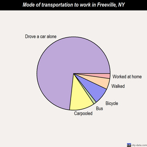 Freeville mode of transportation to work chart