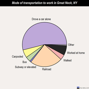 Great Neck mode of transportation to work chart