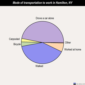 Hamilton mode of transportation to work chart