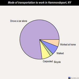 Hammondsport mode of transportation to work chart