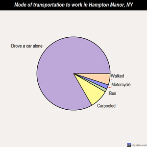 Hampton Manor mode of transportation to work chart