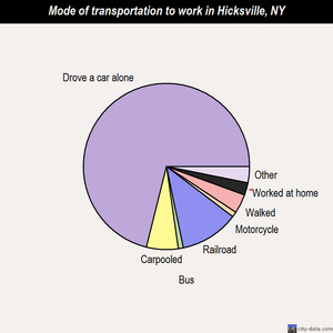 Hicksville mode of transportation to work chart