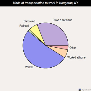Houghton mode of transportation to work chart