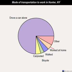 Hunter mode of transportation to work chart