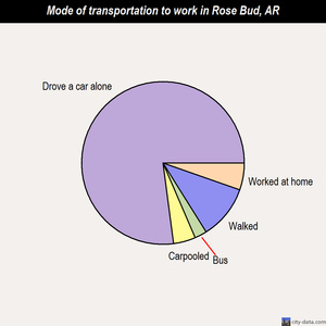 Rose Bud mode of transportation to work chart