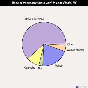 Lake Placid mode of transportation to work chart
