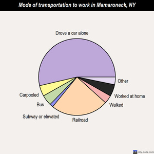 Mamaroneck mode of transportation to work chart