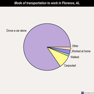 Florence mode of transportation to work chart