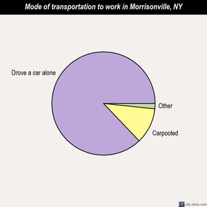 Morrisonville mode of transportation to work chart