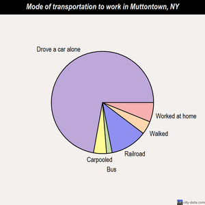 Muttontown mode of transportation to work chart
