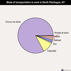 North Patchogue mode of transportation to work chart